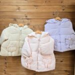 کاپشن دخترانه دو جیب پاپیون به همراه شال گردن کد 1003